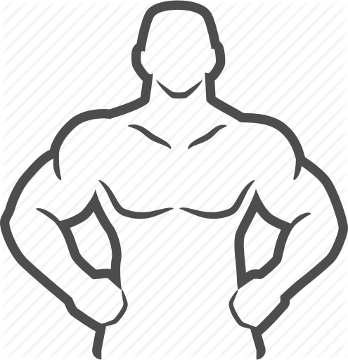 Bodybuilder Posing Showing Muscle - Bodybuilder Icon (495x512)