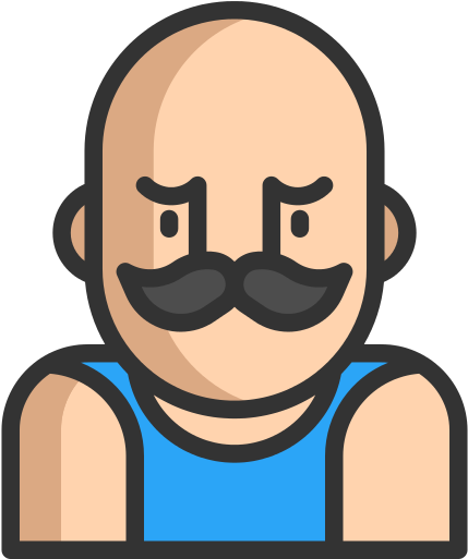 Strongman Png File - การ์ตูน หัวล้าน Png (512x512)