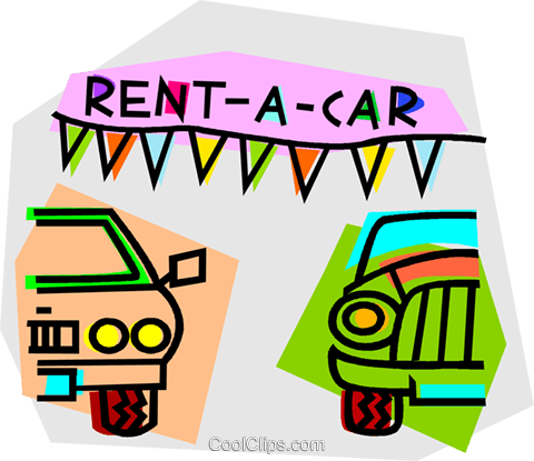 Car Lot Royalty Free Vector Clip Art Illustration - Car Rental Clipart (480x415)