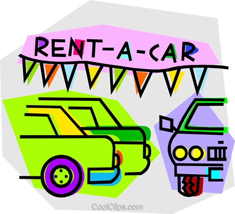Car Lot Royalty Free Vector Clip Art Illustration - Car Rental Clipart (480x437)