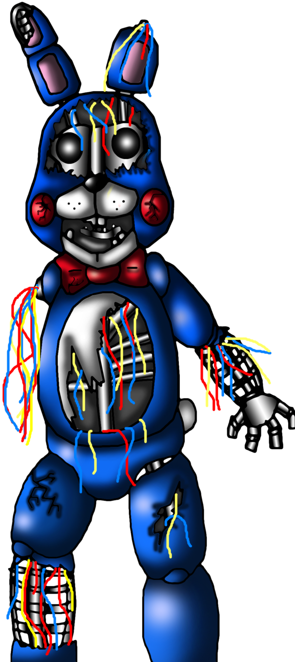 Parking Lot Clipart Background - Fnaf 2 Background Withered Bonnie (597x1337)