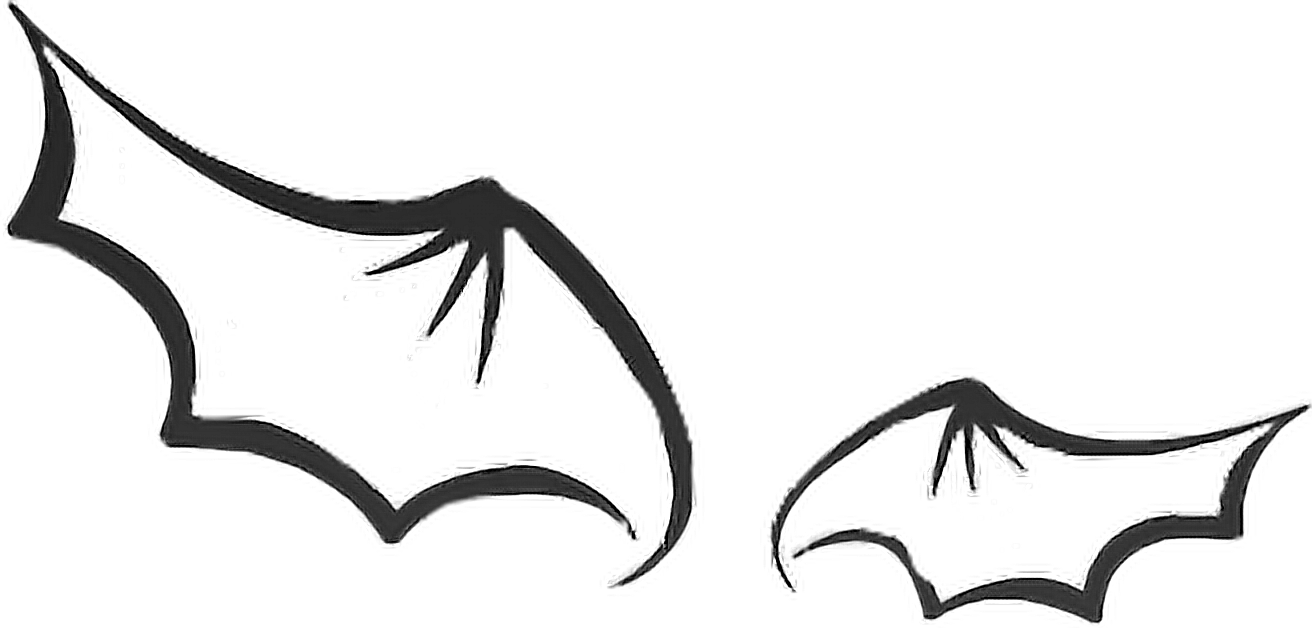 Black Devil Wings Freetoedit Sticker By Adele - Angel And Devil (1312x628)