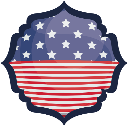 Usa Flag Inside Frame Design - Design (550x550)