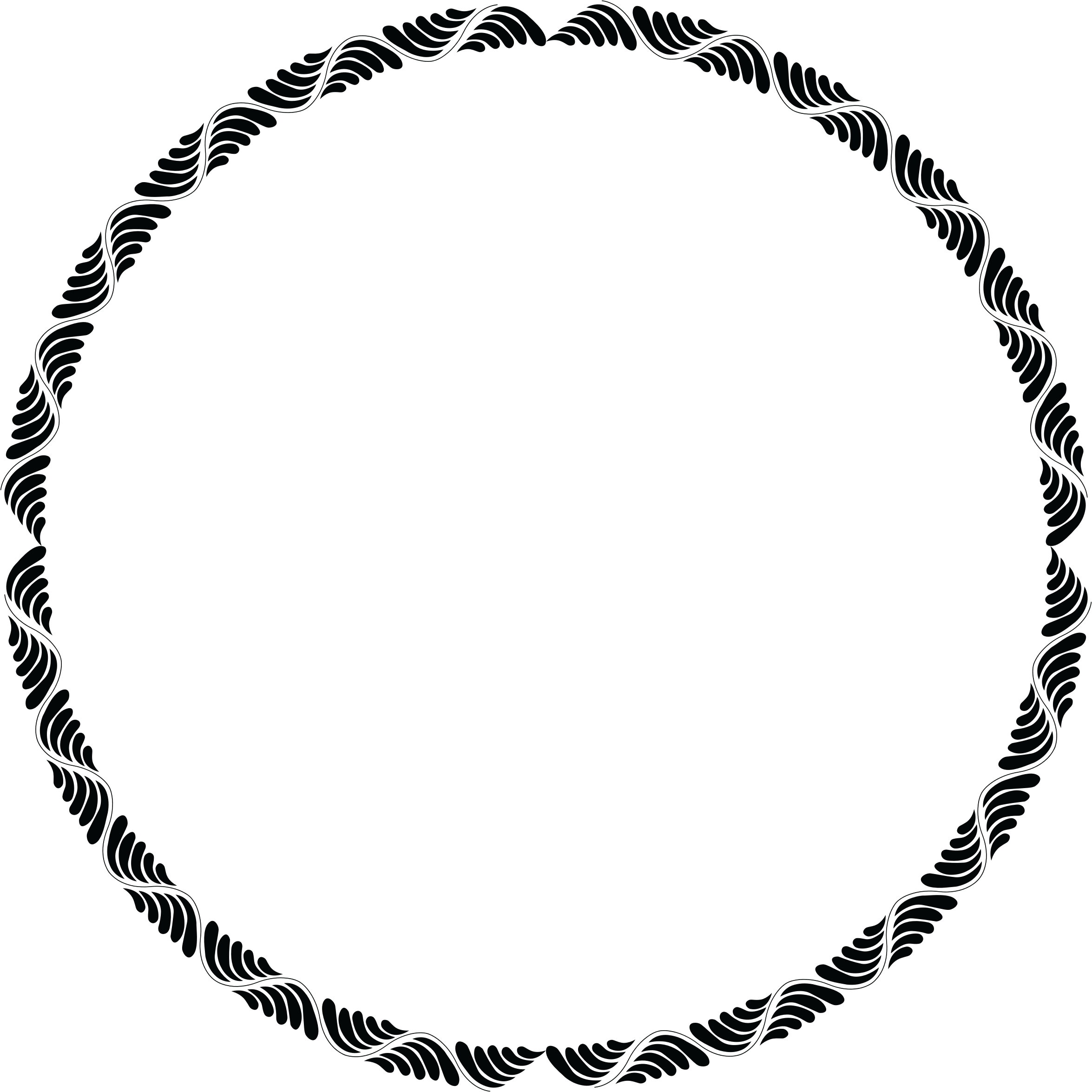Jpg Black And White Download Circle Chain Clipart - Circle Text Box Transparent (2350x2350)