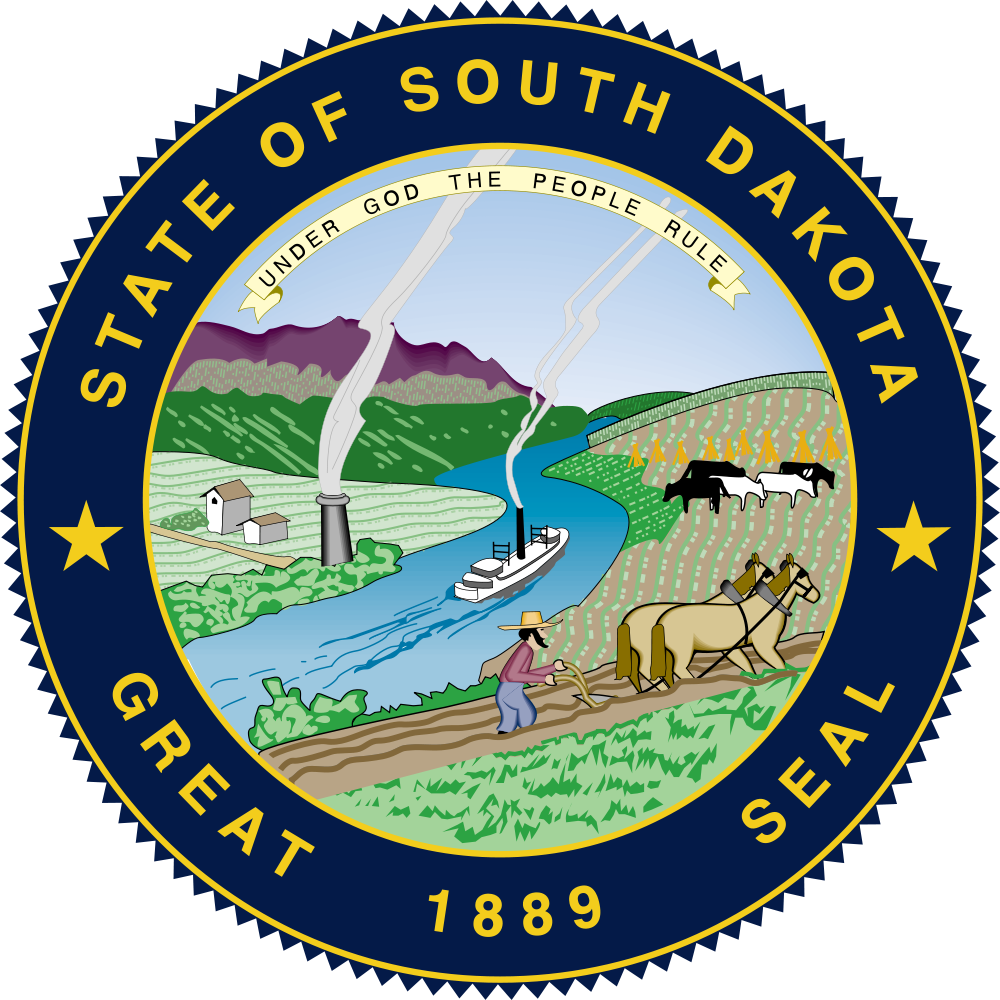 Birth State - Seal South Dakota Flag (1000x1000)