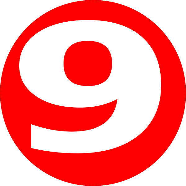 Glossy Red Circle Icon With 9 Clip Art At Clker - Red Circle Icon Number (600x600)