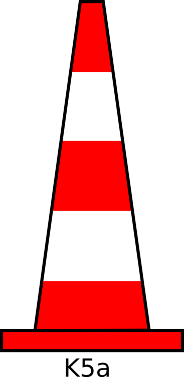 Traffic Cone Road Traffic Sign - K5a (367x750)