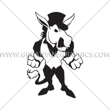 Democrat Fight - Cartoon (385x385)