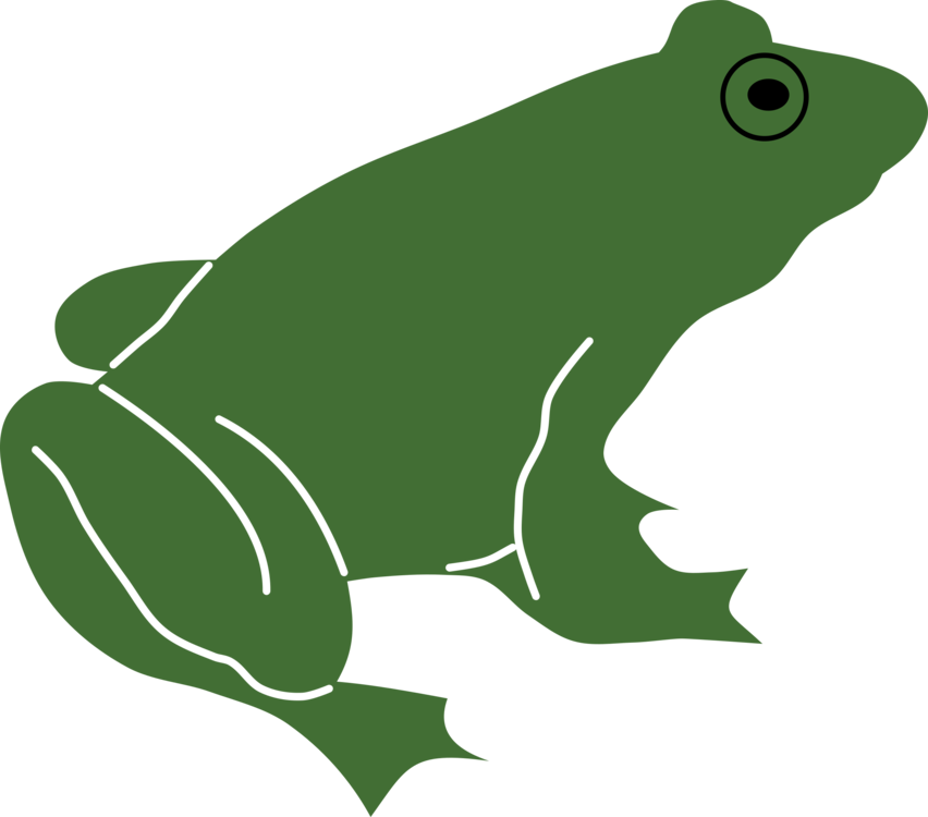 Toad Clipart Katak - Frog Silhouette (852x750)