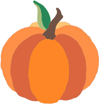 Short Orange Color Block Designer Harvest Pumpkin Halloween - Pumpkin Clip Art Png (400x400)