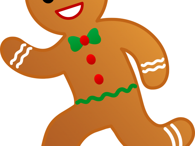 Stories Clipart Gingerbreadman - Running Cartoon Gingerbread Man (640x480)