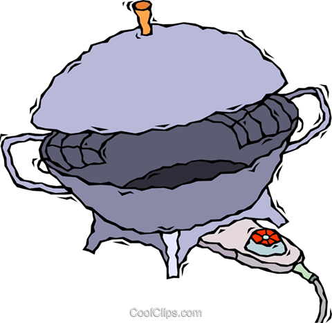 Electric Wok Royalty Free Vector Clip Art Illustration - Cartoon (480x467)