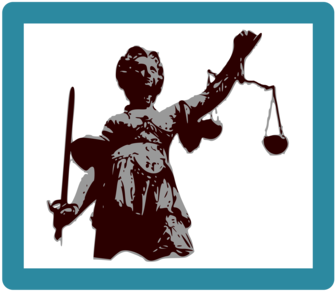 Lady Justice Lawyer Public Domain - Justitia Clipart (359x340)