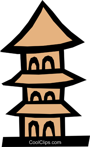 Pagoda Royalty Free Vector Clip Art Illustration - Pagoda Royalty Free Vector Clip Art Illustration (294x480)