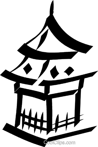 Pagoda Clipart Japanese Shrine - Templo Japones Png (321x480)