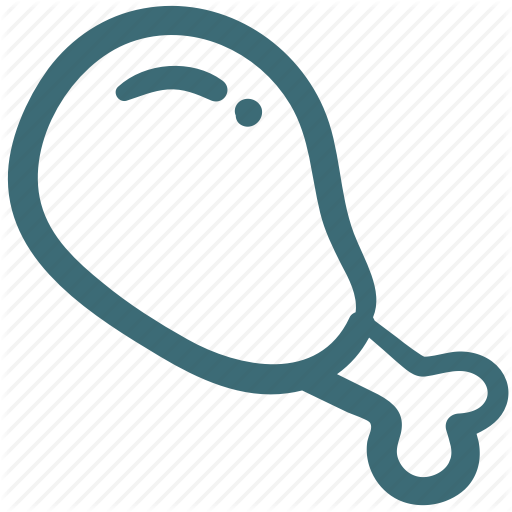 Drumsticks Drawing Food Turkey - Icon (512x512)