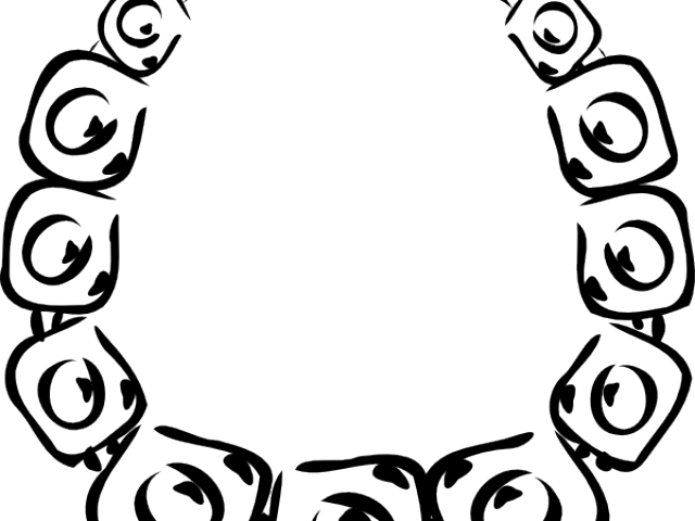 Jewelry Clipart Black And White - Necklace Clip Art (640x480)