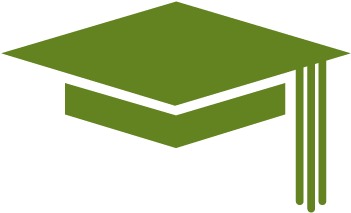 Graduation Cap - College Icon Green (550x254)