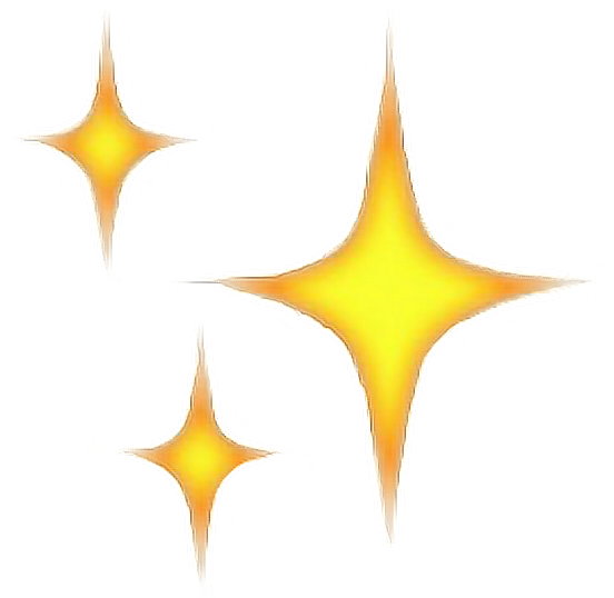 Banner Royalty Free Library Stars Emoji Sparkle Yellow - Aesthetic Orange Png (552x538)