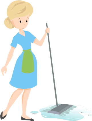 Floor Cleaning Png - Floor Cleaning Clipart (322x420)