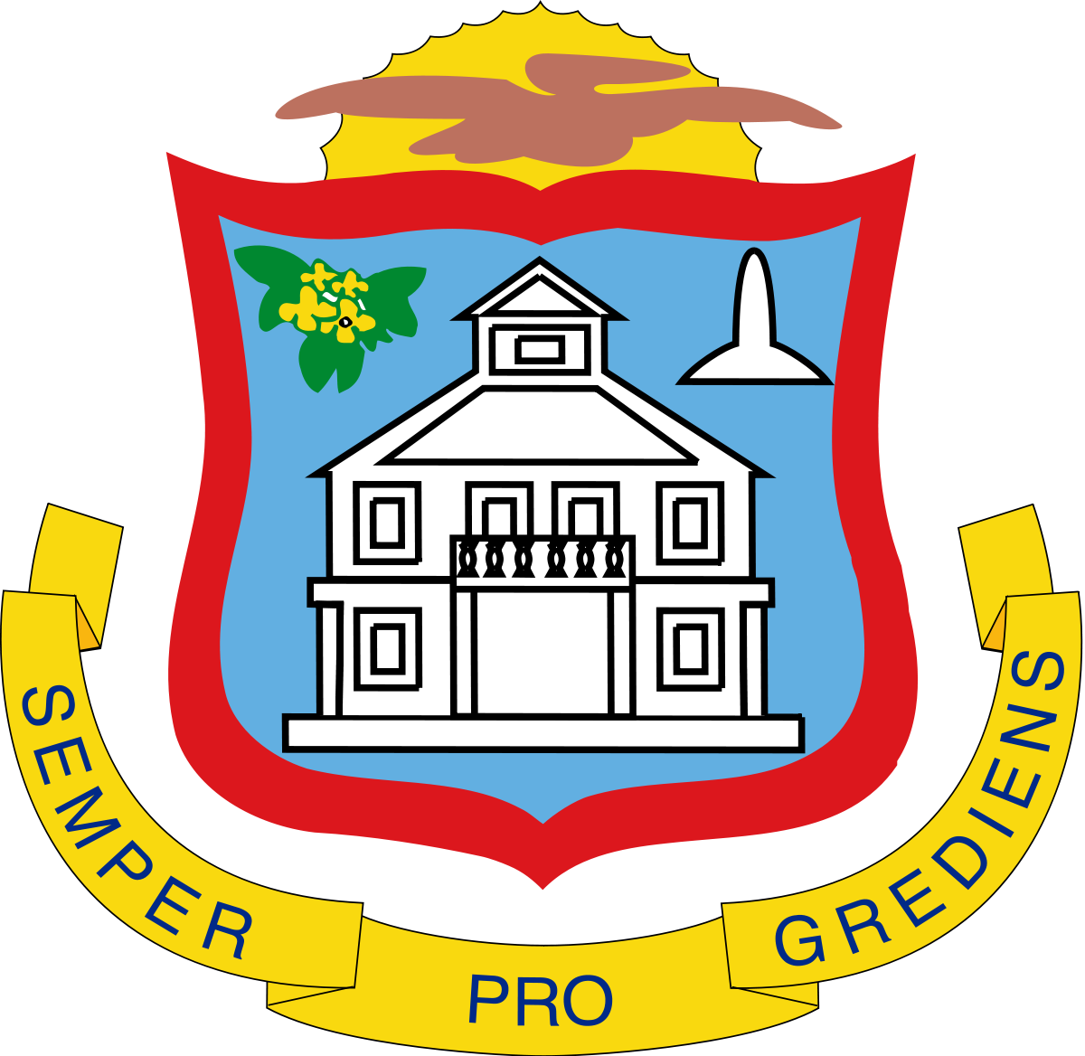 Constitution Of Sint Maarten - St Maarten Coat Of Arms (1200x1168)