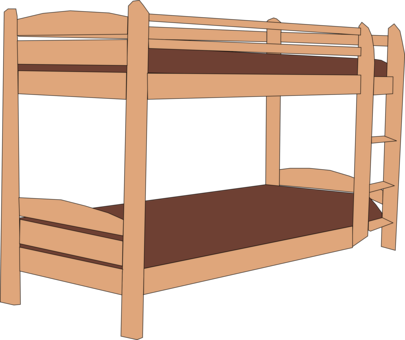 Bunk Bed Borders And Frames Bed-making Bedroom - Bunk Bed Clipart (405x340)