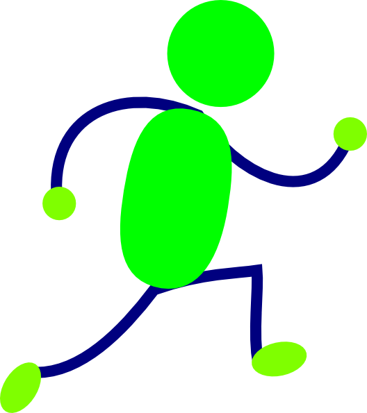 Green Runner Clip Art At Clker Com - Clip Art Runner (528x595)