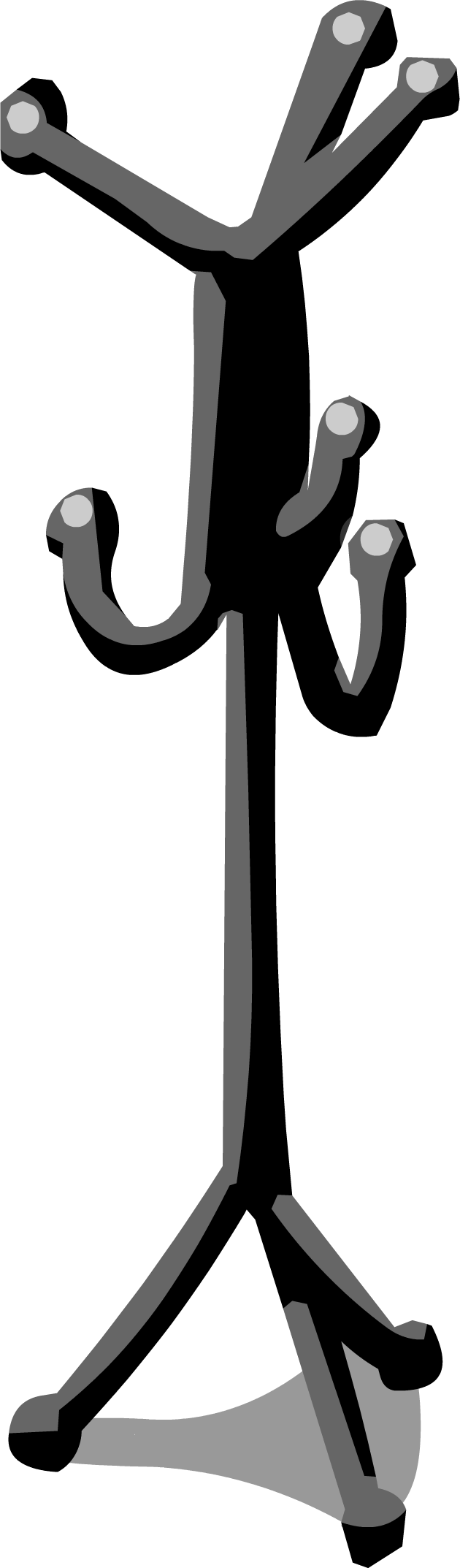 Clothing Clipart Clothing Rack - Cartoon Coat Rack Png (630x2146)