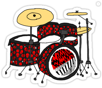 A Sticker Of Joshua Dun& - Drums Chibi (375x360)
