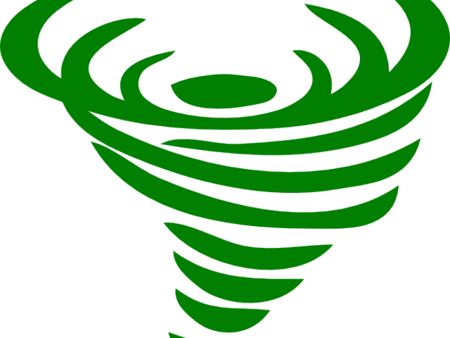 Green Clipart Tornado - Hurricane Png (640x480)