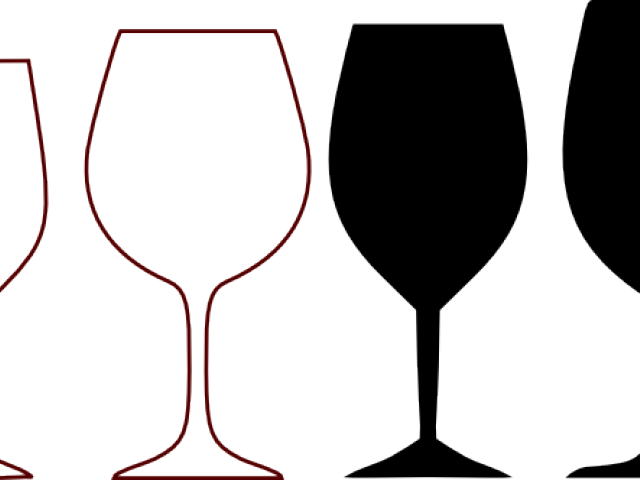 Silhouette Clipart Wine Glass - Clip Art (640x480)