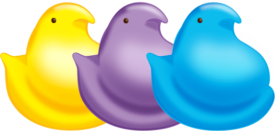 Clip Transparent Legal Peeps - Easter Peep Clipart Transparent (561x268)