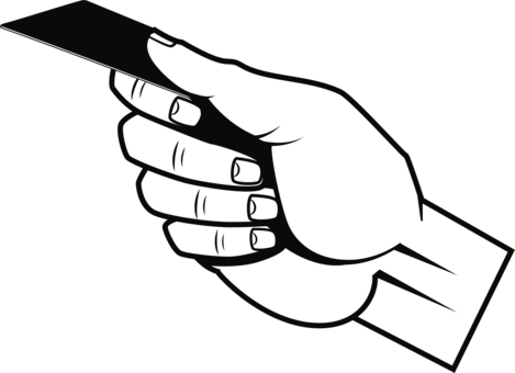 Black And White Cartoon Line Art Stencil Silhouette - Silhouette (469x340)