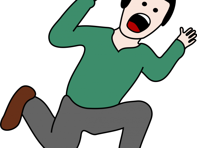 Barbed Wire Clipart Scary - Scared Person Clip Art (640x480)