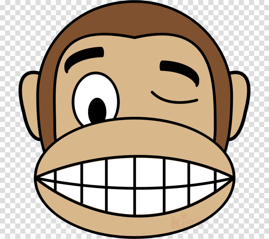 Cartoon Monkey Face Clipart Monkey Chimpanzee Clip - Monkey Emoji (900x800)