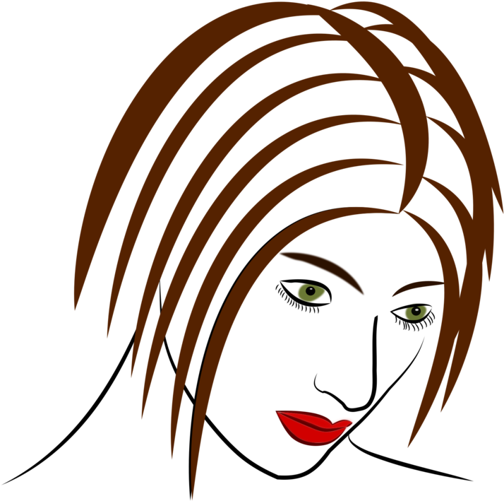 Line Art Eye Woman Cartoon Face - Illustration (1061x750)
