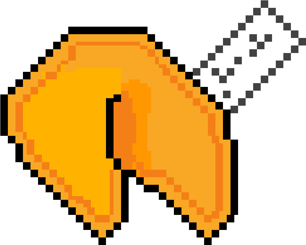 Pixel Art Of A Fortune Cookie - Chibi Girl Pixel Art (1200x1200)
