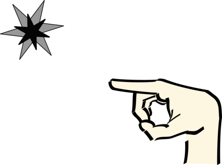 Index Finger Computer Icons Pointing - Pointing Hand (459x340)