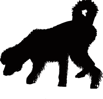 German Shepherd Old English Sheepdog Horse Silhouette - Old English Sheepdog Silhouette (353x340)