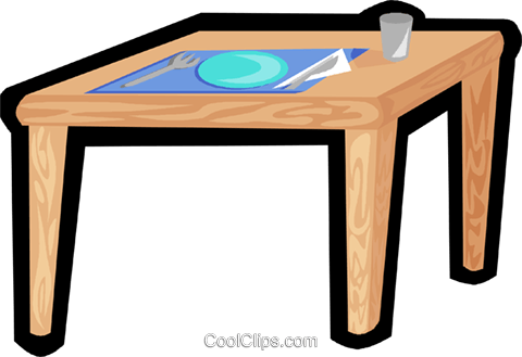 Kitchen Table With Place Setting For One Royalty Free - Goldilocks And The Three Bears (480x329)