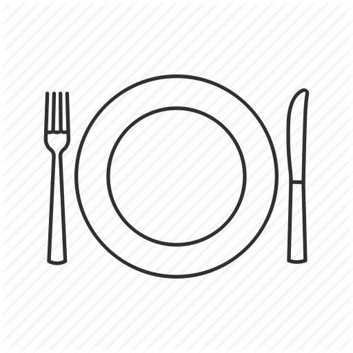 Plate Clipart Table Plate Clip Art - Cartoon Plate Knife And Fork (512x512)