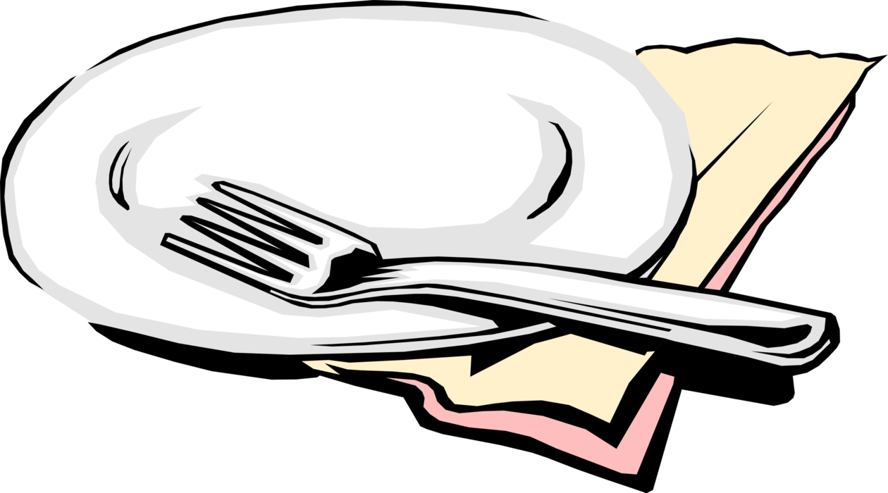 Tableware Vector Image Illustration Of Table - Clip Art (1260x700)