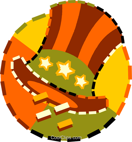 Uncle Sam's Hat Royalty Free Vector Clip Art Illustration - Menstruation (447x480)