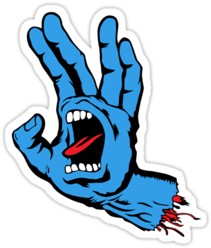 Spock Screaming Hand By Neizan Santa Cruz Logo, Zombie - Santa Cruz Screaming Hand Transparent (375x360)