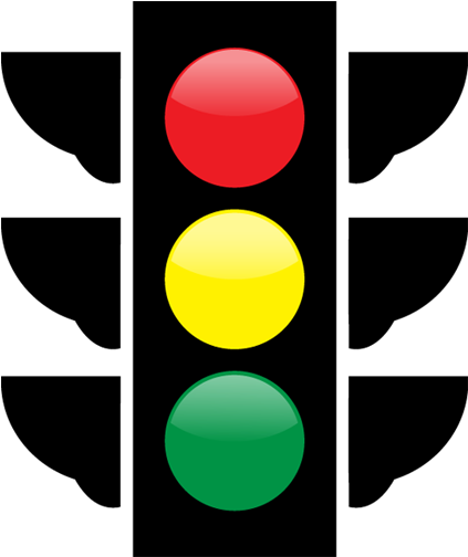 Street Clipart Signal Light - Traffic Signal Vector (600x526)