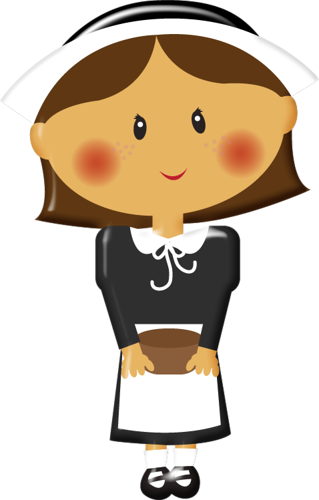 Little Pilgrims Pilgrims, Crafts For Kids, Clip Art, - Thanksgiving (319x500)