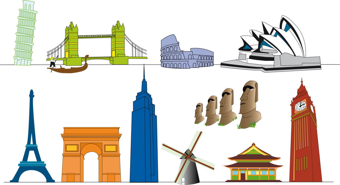 All Photo Png Clipart - Monuments Of The World Clipart (1375x750)