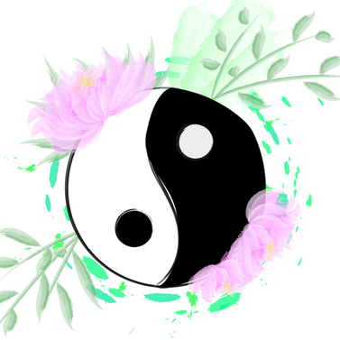 Yin Yang And Lotus Flower - Birthday (377x377)
