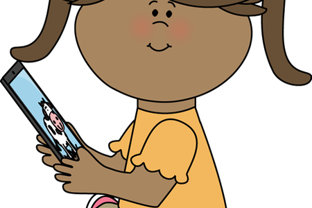 Svg Freeuse Library Clipart Kids Reading - Clipart Voting (450x300)