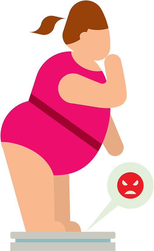 Stomach Clipart Obese Child - Sobrepeso Y Obesidad Dibujo (545x862)
